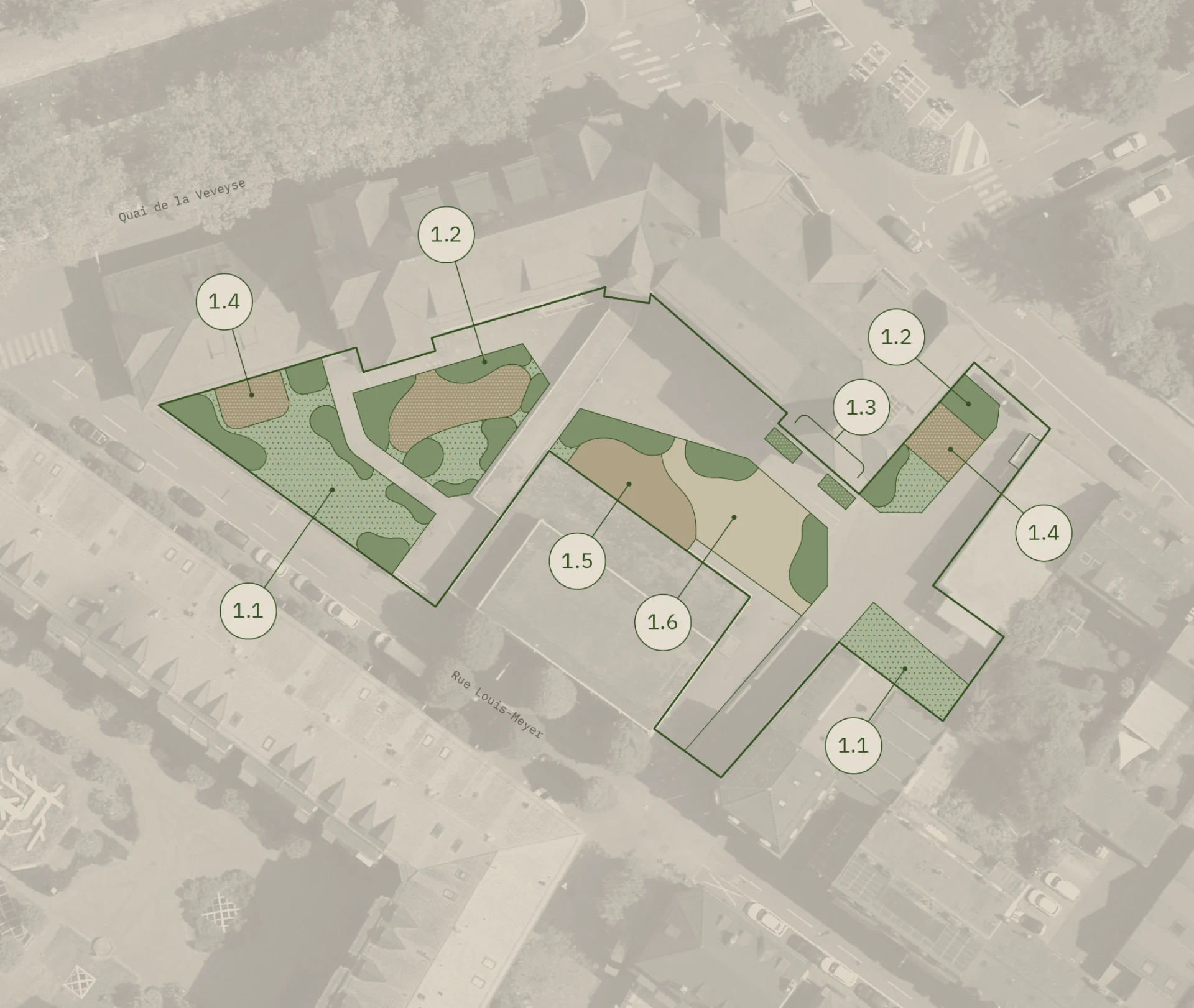 Aménagement du préau du Collège de la Veveyse - plan de situation